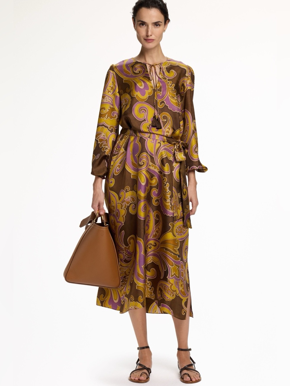 Carolina Herrera NWOT PAISLEY PRINT SILK TWILL
DRESS